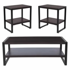 Best Pirce 👍 Square Coffee Table Sets Flash Furniture Thompson 3 Piece Coffee Table Set 🤩