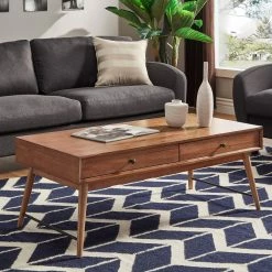 Deals ❤️ Rectangle Coffee Tables HN Home Krisel Mid-Century Modern Coffee Table 😍
