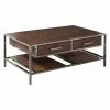 Outlet 🔥 Rectangle Coffee Tables Right2Home Smoked Metal Cocktail Table 💯 -Coffee Tables Sale Store masterHOMM1731