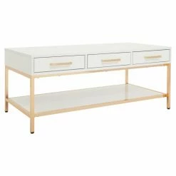 Best Pirce 🛒 Rectangle Coffee Tables OSP Home Furnishings Alios 3 Drawer Cocktail Table 😉