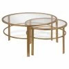 Buy 🔔 Hudson & Canal Round Coffee Tables Hudson & Canal Gaia Nesting Coffee Table - Set Of 2 🤩 -Coffee Tables Sale Store masterHUDO033