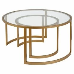 Budget 👍 Hudson & Canal Round Coffee Tables Hudson & Canal Mitera Coffee Table 🧨