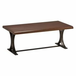 Outlet 🎁 Rectangle Coffee Tables International Caravan Hamburg Contemporary Wood Coffee Table With Arched Legs 👍