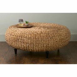 Discount 😉 Round Coffee Tables East At Main Amhurst Abaca Round Coffee Table 🤩