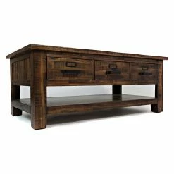 Outlet โ Jofran Rectangle Coffee Tables Cannon Valley Three Drawer Cocktail Table โ