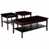 Cheap 🤩 K&B Furniture Rectangle Coffee Table Sets K & B Furniture T87 3 Piece Cocktail And End Table Set Merlot Finish 😍 -Coffee Tables Sale Store masterKBF415