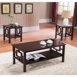 New 🛒 K&B Furniture Rectangle Coffee Table Sets K & B Furniture T92 3 Piece Cocktail And End Table Set 😉