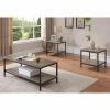 Brand new 😀 K&B Furniture Rectangle Coffee Table Sets K&B Furniture T1166 Wood/Metal 3 Piece Coffee Table Set 🛒 -Coffee Tables Sale Store masterKBF916