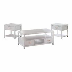 Flash Sale ❤️ K&B Furniture Rectangle Coffee Table Sets K&B Furniture T998 Wood 3 Piece Coffee Table Set 🎁