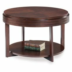 Best Pirce ✔️ Round Coffee Tables Leick Home Chocolate Cherry Round Condo/Apartment Coffee Table 👍