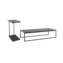 Best Sale 🤩 Rectangle Coffee Table Sets Manhattan Comfort Celine Faux Marble 2-Piece Coffee And Tuck-in End Table Set 🔔