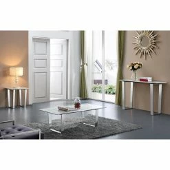 Discount 😀 Rectangle Coffee Tables Meridian Furniture Inc Carlton Chrome Coffee Table 🎉
