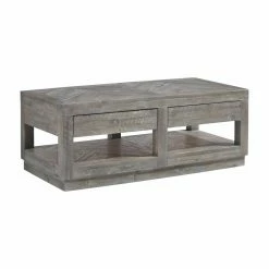 Coupon 🤩 Rectangle Coffee Tables Modus Herringbone Solid Wood 2 Drawer Coffee Table ✨