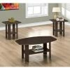 Budget 🔔 Square Coffee Table Sets Monarch Specialties 3 Piece Coffee Table Set With Shelf ⌛