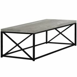 Promo 💯 Rectangle Coffee Tables Monarch Specialties Industrial Cross Coffee Table 🔔