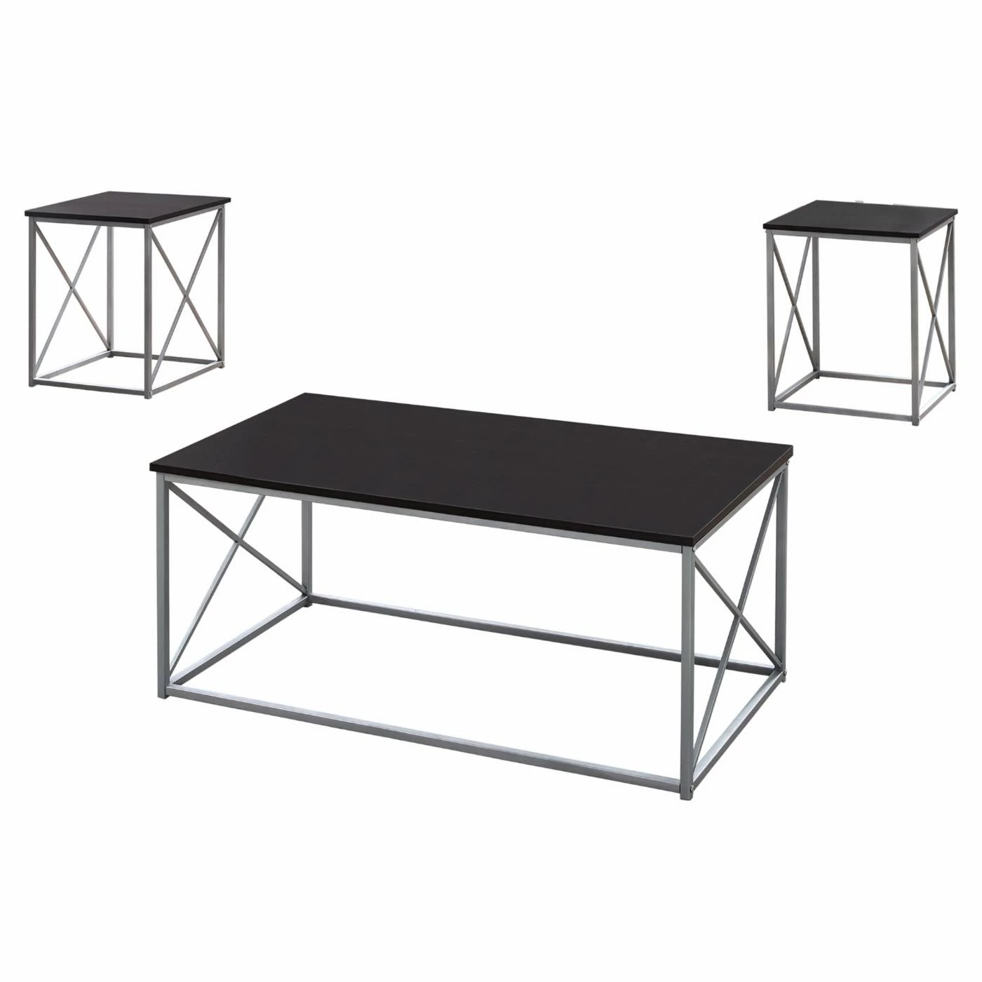 Deals ๐ Rectangle Coffee Table Sets Monarch Specialties Industrial Cross 3 Piece Coffee Table Set ๐ 3 Deals ๐ Rectangle Coffee Table Sets Monarch Specialties Industrial Cross 3 Piece Coffee Table Set ๐