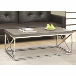 Promo 🤩 Monarch Specialties Rectangle Coffee Tables Monarch I 32 Reclaimed-Look Metal Cocktail Table ✔️