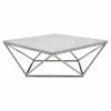 Cheapest 🥰 Square Coffee Tables Nuevo Jasmine Square White Marble Top Coffee Table 👍 -Coffee Tables Sale Store masterNU839