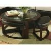 Buy 💯 Round Coffee Tables Roundhill Furniture Cylina Round Coffee Cocktail Table With Stools 😀 -Coffee Tables Sale Store masterROUN005