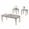 Best reviews of ❤️ Rectangle Coffee Table Sets Roundhill Furniture Barent Contemporary Wood 3-Piece Coffee Table Set With Mirrored Legs 😀 -Coffee Tables Sale Store masterROUN614