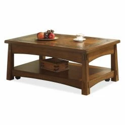 Brand new 👍 Riverside Furniture Rectangle Coffee Tables Riverside Craftsman Home Lift-Top Cocktail Table 😉