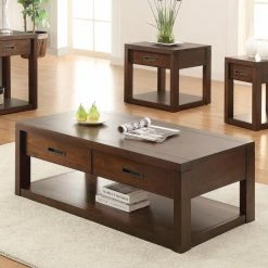 Budget ๐ฅ Riverside Furniture Rectangle Coffee Tables Riverside Riata Rectangular Cocktail Table - Warm Walnut ๐