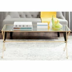 Promo 🌟 Rectangle Coffee Tables Safavieh Lavar Coffee Table 😉
