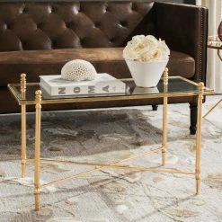 Outlet 🧨 Rectangle Coffee Tables Safavieh Tait Coffee Table ⭐
