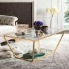 Cheapest 🔥 Rectangle Coffee Tables Safavieh Allene Gold Leaf Retro Coffee Table 🌟 -Coffee Tables Sale Store masterSAV5149