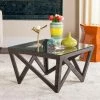 New ✔️ Square Coffee Tables Safavieh Radley Mid Century Glass Top Coffee Table ⌛ -Coffee Tables Sale Store masterSAV5195