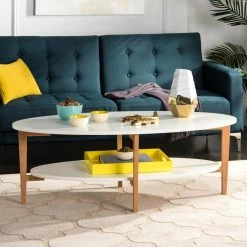 Best Pirce ⌛ Oval Coffee Tables Safavieh Woodruff Oval Coffee Table ✔️