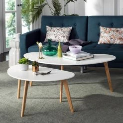 Best Pirce ✔️ Other Shapes - Coffee Tables Safavieh Olida Double Coffee Table 🌟