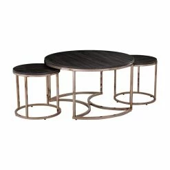 Discount 😉 Round Coffee Tables Southern Enterprises Lachlan 3 Piece Nesting Table Set 🛒