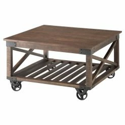 Top 10 ⌛ Brooklyn & Max Square Coffee Tables Brooklyn + Max Dixon Mango Wood And Metal 32 In. Wide Square Industrial Coffee Table 😍