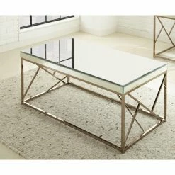 Deals 😍 Rectangle Coffee Tables Steve Silver Co. Evelyn Cocktail Table 👏