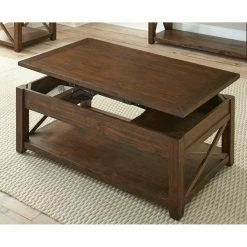Deals ❤️ Rectangle Coffee Tables Steve Silver Co. Lenka Rectangle Lift Top Cocktail Table With Casters 🔔