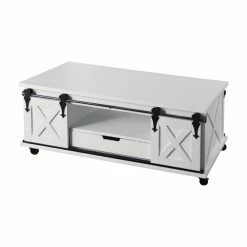 Budget ๐ Rectangle Coffee Tables StyleCraft 2 Door 1 Drawer And Shelf Wooden Coffee Table ๐ฏ