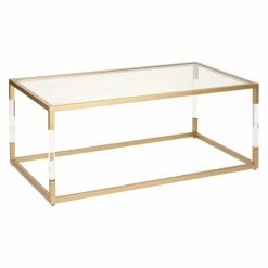 Coupon 👍 Rectangle Coffee Tables DecMode Glass And Acrylic Coffee Table 😍