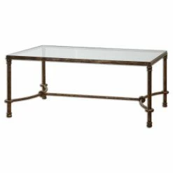Cheapest 🔥 Rectangle Coffee Tables Uttermost Warring Iron Coffee Table ✔️