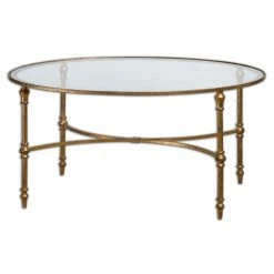 Buy 🤩 Oval Coffee Tables Uttermost Vitya Glass Coffee Table ⌛