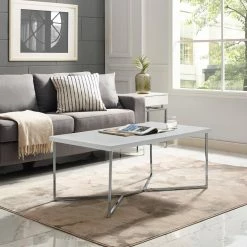 Best Sale 🥰 Rectangle Coffee Tables Walker Edison Y-Leg Coffee Table 👏