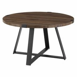 Best Pirce 🎁 Round Coffee Tables HumbleNest Countryside 30 In. Round Rustic Coffee Table 💯
