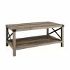 Deals ❤️ Rectangle Coffee Tables HumbleNest Countryside 40 In. Weathered Metal X Coffee Table 🥰 -Coffee Tables Sale Store masterWAL634