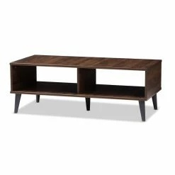 New ❤️ Rectangle Coffee Tables Baxton Studio Pierre Mid-Century Modern Wood Coffee Table 💯