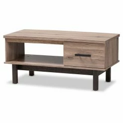 Deals 🔥 Rectangle Coffee Tables Baxton Studio Arend 1 Drawer Coffee Table 🛒