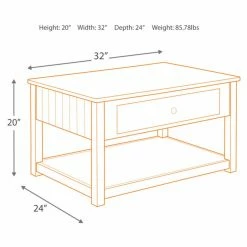Outlet 💯 Rectangle Coffee Tables Signature Design By Ashley Ezmonei Rectangular Lift Top Cocktail Table 👍 -Coffee Tables Sale Store scaleASHY4949