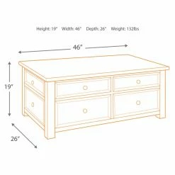 Best Sale 🥰 Rectangle Coffee Tables Signature Design By Ashley Tyler Creek Rectangle Lift Top Cocktail Table 🎉 -Coffee Tables Sale Store scaleASHY4995