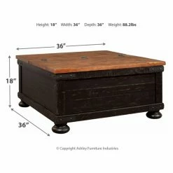 Cheap ⭐ Square Coffee Tables Signature Design By Ashley Valebeck Square Lift Top Cocktail Table 🥰 -Coffee Tables Sale Store scaleASHY6240