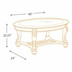 Best reviews of 🥰 Oval Coffee Tables Signature Design By Ashley Norcastle Cocktail Table ⌛ -Coffee Tables Sale Store scaleASHY801