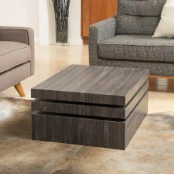 Discount 🎉 Best Selling Home Rectangle Coffee Tables Modernesque Rectangular Rotating Coffee Table 👍 -Coffee Tables Sale Store scaleBSHD3181